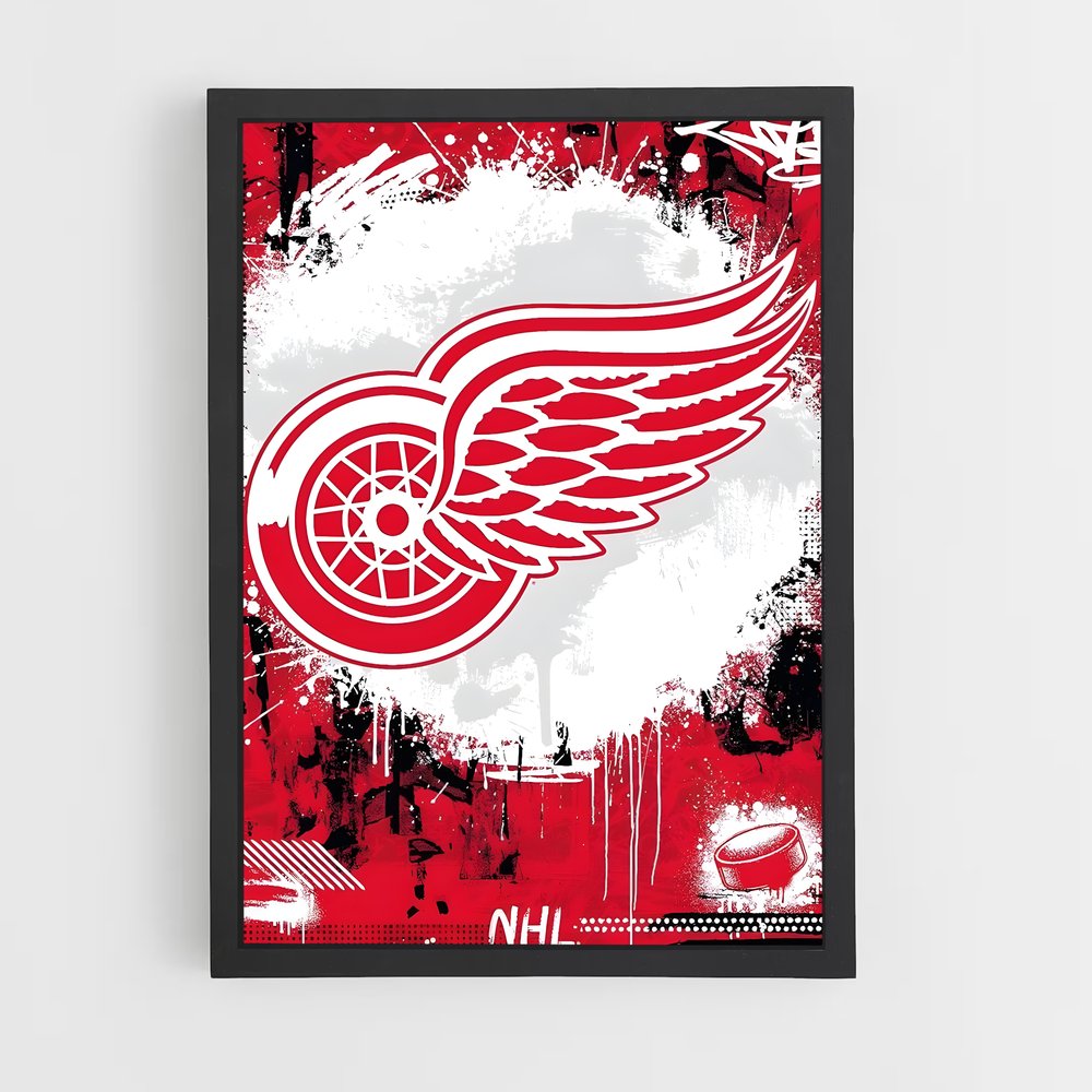 Poster Esprit des Red Wings – affiche Hockey sur glace (vue 2)